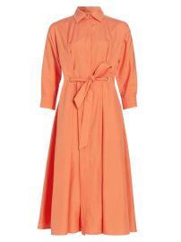 Shop Max Mara Flavio Cotton Poplin Tie-Waist Shirtdress at Saks Fifth Avenue