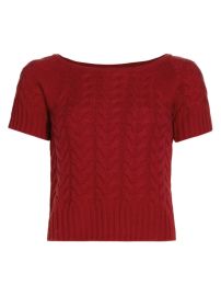 Shop Max Mara Oglio Short-Sleeve Wool-Cashmere Sweater at Saks Fifth Avenue