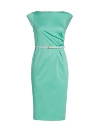 Shop Max Mara Zic Cotton Sateen Belted Cap Sleeve Dress at Saks Fifth Avenue