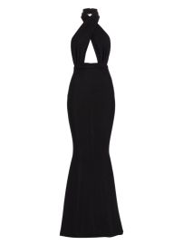 Shop Michael Costello Collection Kyle Speckled Halter Mermaid Gown at Saks Fifth Avenue