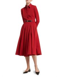 Shop Michael Kors Collection Belted Shirtdress at Saks Fifth Avenue