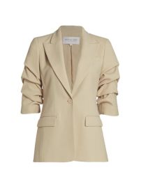 Shop Michael Kors Collection Crushed Sleeve Crepe Blazer at Saks Fifth Avenue