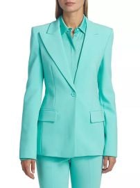 Shop Michael Kors Collection Georgina Pebble Crepe Blazer at Saks Fifth Avenue