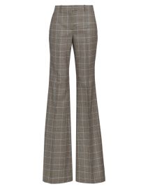 Shop Michael Kors Collection Haylee Glen Check Flare Trousers at Saks Fifth Avenue