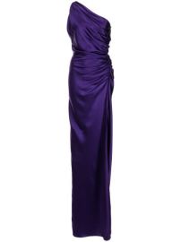 Shop Michelle Mason one-shoulder silk gown with Express Delivery - at Farfetch