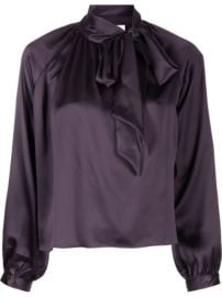 Shop Michelle Mason pussybow silk blouse with Express Delivery - at Farfetch