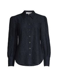 Shop Milly Harlow Floral-Lace Shirt at Saks Fifth Avenue