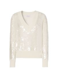 Shop Milly Ilaria Sequined V-Neck Sweater at Saks Fifth Avenue