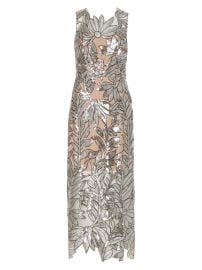 Shop Milly Kinsley Sequined Lace Midi-Dress at Saks Fifth Avenue