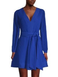 Shop Milly Liv Pleated Belted Dress at Saks Fifth Avenue