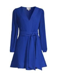 Shop Milly Liv Pleated Belted Dress at Saks Fifth Avenue