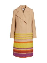 Shop Milly Rosie Striped Wool Coat at Saks Fifth Avenue