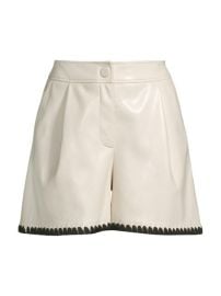 Shop Milly Yohanna Faux Leather Shorts at Saks Fifth Avenue