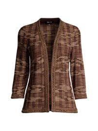 Shop Misook Chain-Trim Melange Knit Jacket at Saks Fifth Avenue