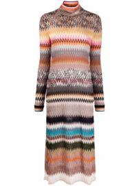 Shop Missoni knitted zigzag dress with Express Delivery - at Farfetch