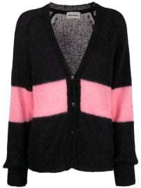 Shop Molly Goddard Peggy block-stripe mohair-blend cardigan with Express Delivery - at Farfetch