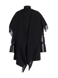 Shop Moncler Mantella Puffer-Sleeve Wool Cape at Saks Fifth Avenue