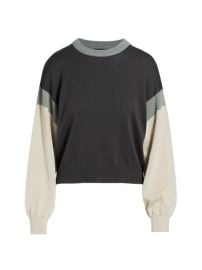 Shop Monrow Relaxed Colorblock Sweatshirt at Saks Fifth Avenue