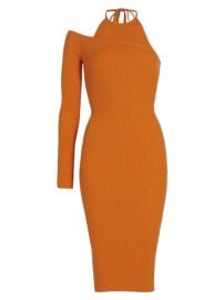 Shop Monse One-Sleeve Halter Midi-Dress at Saks Fifth Avenue