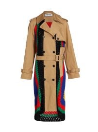 Shop Monse Rainbow Crochet Trench Coat at Saks Fifth Avenue