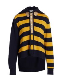 Shop Monse Rugby Striped Knit Hoodie at Saks Fifth Avenue