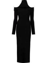 Shop Monse off-the-shoulder turtleneck arch dress with Express Delivery - at Farfetch