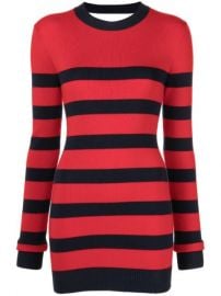 Shop Monse striped cut-out knit dress with Express Delivery - at Farfetch