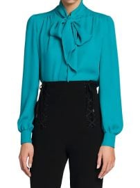 Shop Moschino Self-Tie amp Lace-Up Blouse at Saks Fifth Avenue