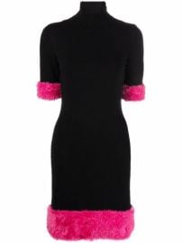 Shop Moschino contrasting-trim knitted dress with Express Delivery - at Farfetch