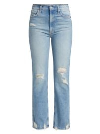 Shop Mother High-Waisted Rider Slim Distressed Jeans at Saks Fifth Avenue