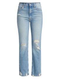 Shop Mother High-Waisted Rider Slim Distressed Jeans at Saks Fifth Avenue