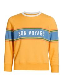 Shop Mother Koozie Bon Voyage Stripe Cotton Sweatshirt at Saks Fifth Avenue