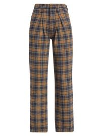 Shop Mother The Maven Pleated Plaid Pants at Saks Fifth Avenue