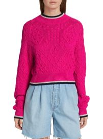 Shop Mother The Mock Alpaca-Blend Crop Sweater at Saks Fifth Avenue