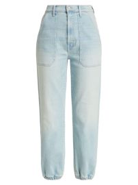 Shop Mother The Wrapper Elasticized Ankle Jeans at Saks Fifth Avenue