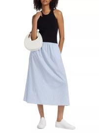 Shop Naadam Mixed Media Midi Dress at Saks Fifth Avenue