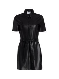 Shop Nanushka Halli Short-Sleeve Vegan Shirt Dress at Saks Fifth Avenue