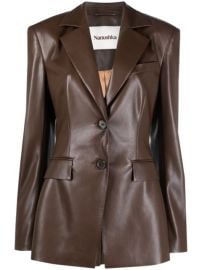 Shop Nanushka Hathi vegan leather blazer with Express Delivery - at Farfetch