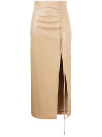 Shop Nanushka Malorie ruched front-slit skirt with Express Delivery - at Farfetch