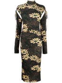 Shop Nanushka cut-out fitted midi dress with Express Delivery - at Farfetch