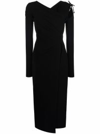 Shop Nanushka long-sleeved wrap dress with Express Delivery - at Farfetch