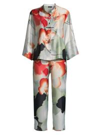 Shop Natori Exotic Poppy Mandarin 2-Piece Pajama Set at Saks Fifth Avenue