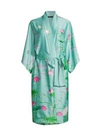 Shop Natori Lotus Garden Satin Robe at Saks Fifth Avenue