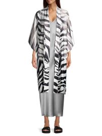 Shop Natori Zebra-Print Satin Robe at Saks Fifth Avenue