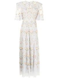 Shop Needle amp Thread Reverie embroidered tulle gown with Express Delivery - at Farfetch