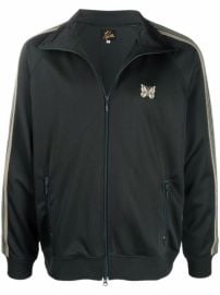 Shop Needles side-stripe zip-up track jacket with Express Delivery - at Farfetch