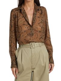 Shop Nili Lotan Colleen Sheer Paisley Blouse at Saks Fifth Avenue