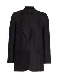 Shop Nili Lotan Diane Single-Breasted Pinstriped Blazer at Saks Fifth Avenue