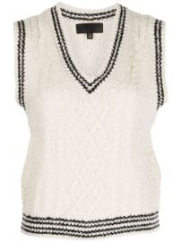 Shop Nili Lotan cable knit vest with Express Delivery - at Farfetch