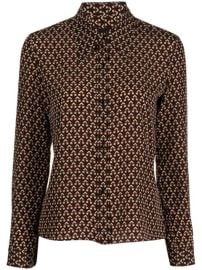 Shop Nili Lotan geometric-print silk shirt with Express Delivery - at Farfetch